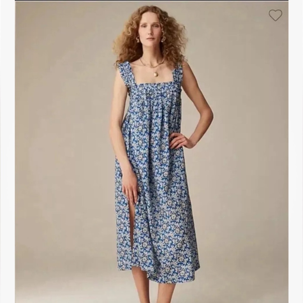 J. Crew Blue Floral Dress